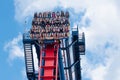 Excited faces of people enyoing a Sheikra rollercoaster ride at Busch Gardens Theme Park 9