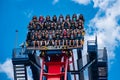 Excited faces of people enyoing a Sheikra rollercoaster ride at Busch Gardens Theme Park 10