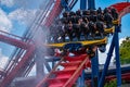 Sheikra roller coaster splashing on her ride at Busch Gardens 3