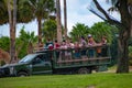 Giraffe waiting lettuce leaves from people enjoying , safari at Busch Gardens 11