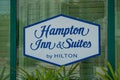 Hampton Inn and Suites sign at Ybor City Royalty Free Stock Photo