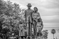 Inmigrant Family Statue in Centennial Park at Ybor City Royalty Free Stock Photo