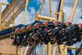 People enjoying amazing Montu rollercoaster at Busch Gardens 7 Royalty Free Stock Photo