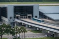 Top view of Sky Connect Train at Tampa International Airport 10 Royalty Free Stock Photo