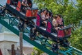 People having fun terrific Cobras Curse at Busch Gardens 9 Royalty Free Stock Photo