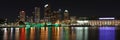 Tampa bay skyline at night Royalty Free Stock Photo