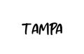 Tampa city handwritten typography word text hand lettering. Modern calligraphy text. Black color