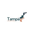 Tampa City Map Illustration Modern Creative Design