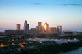 Tampa city skyline, panoramic view at sunset Royalty Free Stock Photo