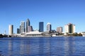 Tampa City Skyline with River Royalty Free Stock Photo