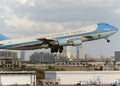 Tampa, FL, February 2023 - Air Force 1 is taking off after US President Joe Biden delivered a speech in Tampa, Florida