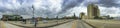 TAMPA, FL - FEBRUARY 2016: City skyline from South Harbour Island Boulevard on a cloudy day - Panoramic view Royalty Free Stock Photo