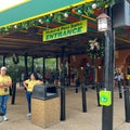 The lines of people at the entrance to Busch Gardens in Tampa, Florida