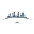 Tampa Florida city silhouette white background