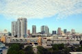 Tampa, Florida downtown skyline looking northwest from Tampa Bay. Royalty Free Stock Photo