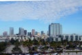 Tampa, Florida downtown skyline looking west from Tampa Bay. Royalty Free Stock Photo