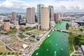 Tampa, Florida Green River on St. Patrick`s Day