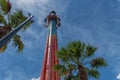 TAMPA, FLORIDA - MAY 05, 2015: Attractions in Busch Gardens Tampa Bay. Florida. Tower Royalty Free Stock Photo