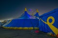 Blue circus tent Royalty Free Stock Photo