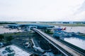 Tampa TPA airport terminal train system in Florida Royalty Free Stock Photo