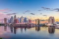 Tampa, Florida, USA downtown skyline on the bay Royalty Free Stock Photo