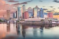 Tampa, Florida, USA downtown skyline on the bay Royalty Free Stock Photo