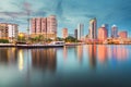 Tampa, Florida, USA downtown skyline on the bay Royalty Free Stock Photo