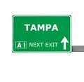 TAMPA road sign isolated on white Royalty Free Stock Photo