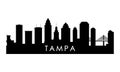 Tampa skyline silhouette.