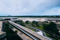 Tampa TPA airport terminal train system in Florida Royalty Free Stock Photo