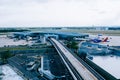 Tampa TPA airport terminal train system in Florida Royalty Free Stock Photo