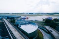 Tampa TPA airport terminal train system in Florida Royalty Free Stock Photo