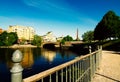 Tampere city waterfront Royalty Free Stock Photo