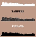 Tampere, Finland city silhouette