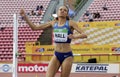 ANNA HALL USA, american track and field athlete on heptathlon event in the IAAF World U20 Royalty Free Stock Photo