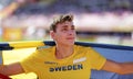 ARMAND DUPLANTIS from Sweden win pole vault event on IAAF World U20 Championship Tampere, Finland 14th July, 2018.