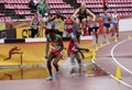 Athletes running 3000 metres STEEPLECHASE on the IAAF World U20 Championship in Tampere, Finland 12 Royalty Free Stock Photo