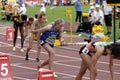 Athlets on the 800 METRES semi-final at the IAAF World U20 Championships in Tampere, Finland on July Royalty Free Stock Photo