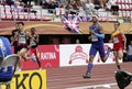 Athlets running 200 metrs heats in IAAF World U20 Championship in Tampere, Finland 12 July, 2018