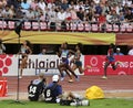 Athlets running 400 metrs semi final on the IAAF World U20 Championship in Tampere, Finland 11 July,