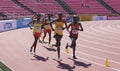 GETNET WALE, Albert CHEMUTAI, LEONARD KIPKEMOI BETT running 3000 metres final on the IAAF World U20 Championship in Tampere