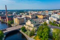 Tampere, Finland, July 22, 2022: Panorama view of Keskustori squ Royalty Free Stock Photo