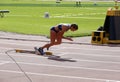 PIIBE KIRKE ALJAS ESTONIA on the 400 metrs hurdles in IAAF World U20 Championship in Tampere, Finland