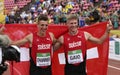 SIMON EHAMMER and FINLEY GAIO SWITZERLAND after decathlon on the IAAF World U20 Championship in