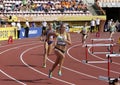 Sylvia SCHULZ and Brooke JAWORSKI running 400 meters hurdles heats on the IAAF World U20 Championship