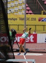 VALENTIN ANDREEV from Bulgaria on hammer throw event on the IAAF World U20 Championship Tampere, Finland 11th July, 2018.