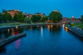 Tampere, Finland, July 21, 2022: Waterfront of Tammerkoski chann Royalty Free Stock Photo