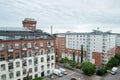 Tampere, Finland - June 25 2019: City view to the apartment buildings and hotel