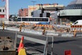 A tramway construction site in HatanpÃÂ¤ÃÂ¤n valtatie street.