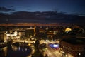 Tampere night cityscape view Royalty Free Stock Photo
